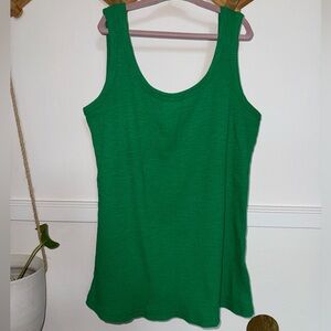 Green Ribbed Tank Top